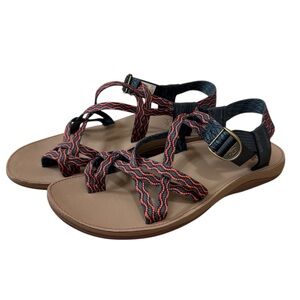 Chaco Pulse Eclipse Womens Sz 7 Pink Navy Adjustable Strappy Comfort Sandal Shoe